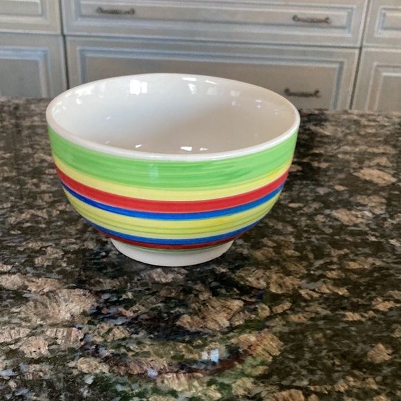 BRYLANE HOME SANTA FE HAND PAINTED STONEWARE BOWLS SET 0F 3 - Picture 2 of 6